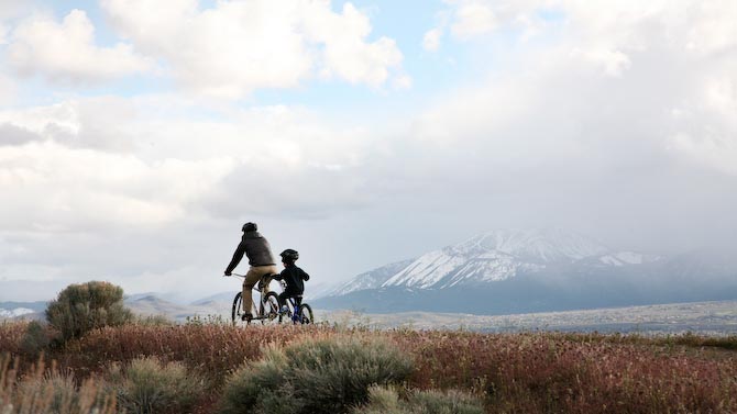 Makes mountain biking with kids easier